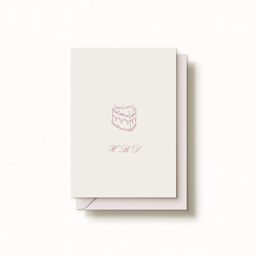 HBD Cake Premium Birthday Card